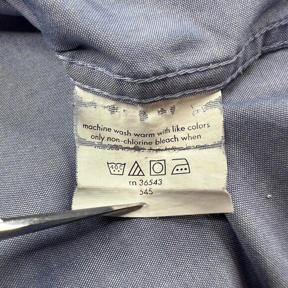 Todd Snyder Shirt Men’s 15.5 34/35 Blue Solid 2 Ply Cotton Stretch Button Up - Picture 6 of 16